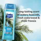 Suave Moisturizing Body Wash, with Ocean Breeze Scent and Vitamin E Extract, No Parabens, No Phtahaltes, 18 Oz Pack of 6