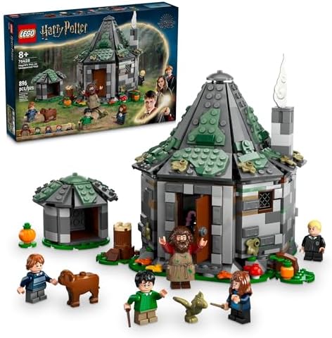 LEGO Harry Potter Hagrid's Hut: an Unexpected Visit - Harry Potter Toy for Boys & Girls Ages 8+ - Kids Building Toys W/Buildable House, 7 Minifigures & Dragon - 76428