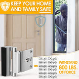 Childproof Home Security Door Lock, 800 lbs Withstand Reinforcement with 3 Inch Stop - 2 Pack