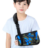 Ledhlth Camo Kids Arm Shoulder Sling Blue for Children Padiatric Toddler Sling Brace Immobilizer Support for Shoulder Elbow Wrist Injury Boys Girls, Kids S