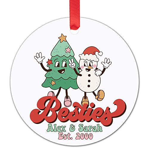 Christmas Ornament for Work Bestie - Coworker Best Friend Gift for Women - Secret Santa for Kids Adults- Colleague Office Exchange 2023