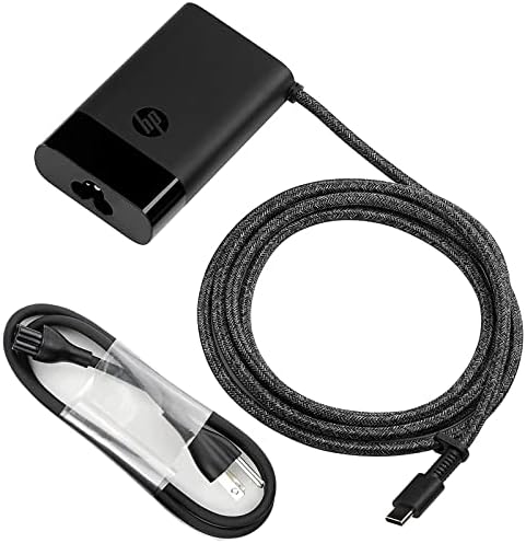 65W Type C USB C Laptop Charger Fit for HP EliteBook Folio G1 HP Elite x2 1012 G1 G2, 1013 G3 HP ZBook x2 G4 HP X2 210 G2 HP Probook 640 G4 G5 HP EliteBook x360 735 Power Adapter Supply Cord