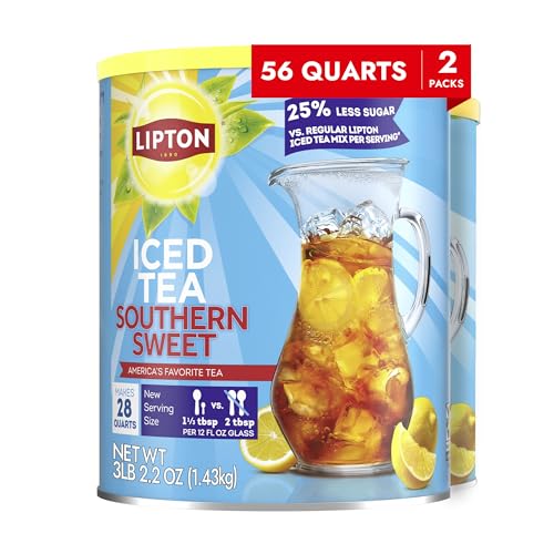 Lipton Southern Sweet Iced Tea Mix, 28QT (Pack of 2)