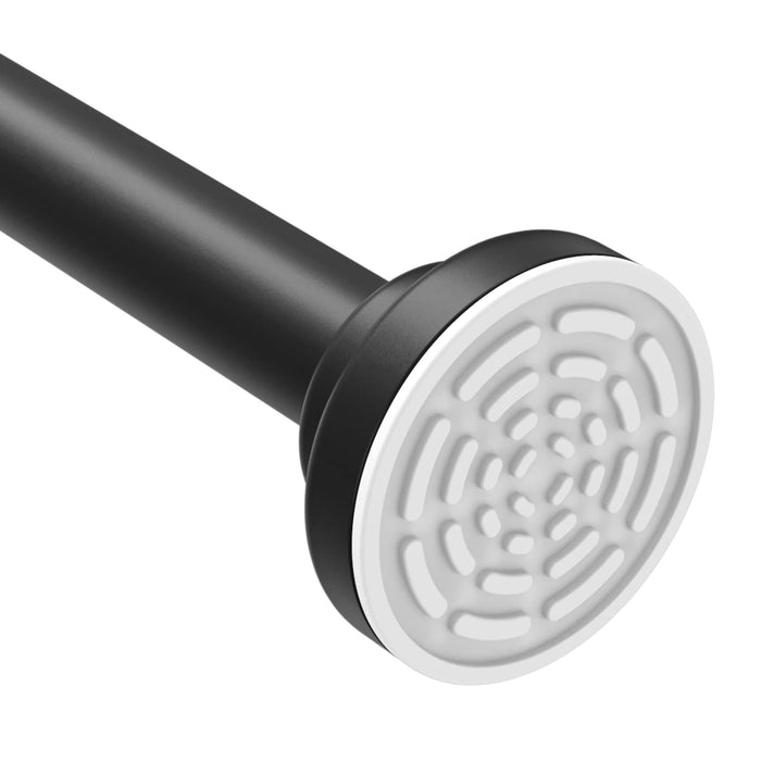 Ausemku Shower Curtain Rod Tension - 26-76 Inch Never Rust Non-Slip Spring Tension Curtain Rod No Drilling Stainless Steel Curtain Rod Use Bathroom Kitchen（Black）
