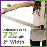 Premium Patient Transfer/Walking Gait Belt with Plastic Quick Release Buckle - Beige 72"L x 2"