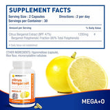 BergaMet Citrus Bergamot Superfruit Supplement, Worlds Strongest, 80% Polyphenols, 1200mg per Serving - 180 Capsules - 3 Months - Made in The USA