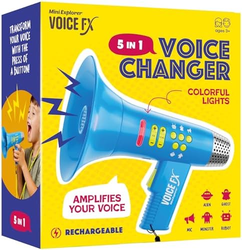 Mini Explorer Voice Changer for Kids - Voices Changing Device for Boys & Girls Ages 3-8+ Olds - Easter, Birthday Gifts for 3, 4, 5, 7, 8 Year Old Boy - Cool Outdoor Toys Gift Ideas for Kid, Toddler