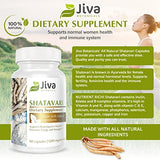 Jiva Botanicals - Organic Shatavari Capsules 1200 Mg - Shatavari Root Powder Extract Supplement - Support Normal Hormonal Balance for Women - Made with Asparagus Racemosus Roots Herb - 60 Capsules