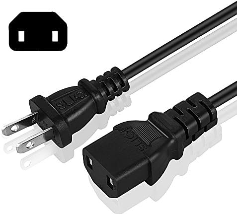 Sliq Gaming 2 Prong Power Cable/Cord - for Xbox One Original, Xbox 360, PlayStation 3 & PS4 Slim/Pro (10 Feet)