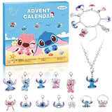 Christmas Advent Calendar 2024 for Boys Girls with 2 Bracelet & 22 Unique Jewelry Charms DIY Bracelet Set Christmas Countdown Calendar Gift for Daughter, Niece, Granddaughter