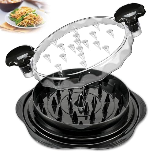 Chicken Shredder Tool Twist, Visible Chicken Breast Grinder Machine for Ground Food, Meat & Vegetables (Elegant Black)