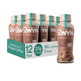 OWYN Only What You Need Double Shot Dairy Free Keto Protein Coffee Shake, Vanilla Latte, 0g Sugar, 20g Plant Based Protein, 180mg Caffeine, Gluten & Soy Free, Non-GMO, Vegan (12 Pack, 12 Fl Oz)