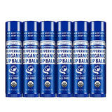 Dr. Bronner's - Organic Lip Balm (Peppermint, 0.15 ounce, 6-Pack) - Made with Organic Beeswax and Avocado Oil, For Dry Lips, Hands, Chin or Cheeks, Jojoba Oil for Added Moisture, Cooling and Hydrating