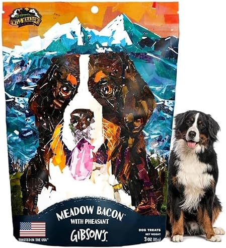 Wild Meadow Farms - Gibson's Meadow Bacon with Pheasant, Soft Jerky Dog Treats, Crafted with Real Meat, Aromatic, and Grain-Free for Training and Rewarding Dogs of All Breeds & Ages - 3 Ounce Pouch