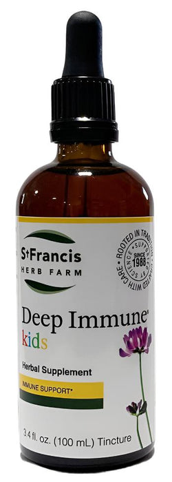 St. Francis Herbal - Deep Immune Tincture for Kids 100 ml - Natural Immune Support Booster - Vegetarian - Organic Herbs