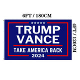 Jayus Donald Trump Vance 2024 Flag 4x6 FT for President Made in USA- Double Sided Trump 2024 Take American Back Flags with 2 Brass Grommets for Outdoor Yard Lawn Banner Sign