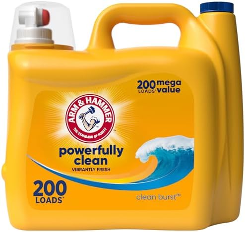 Arm & Hammer Clean Burst, 200 Loads Liquid Laundry Detergent, 200 fl oz