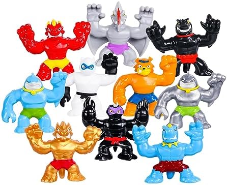 Heroes of Goo Jit Zu Minis, Minis Mega 10 Pack. Stretch, Squish, Battle with 10 Mini in One Pack!