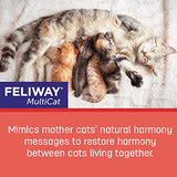 FELIWAY MultiCat Calming Pheromone Diffuser for house-cats, 30 Day Starter Kit (48 mL)