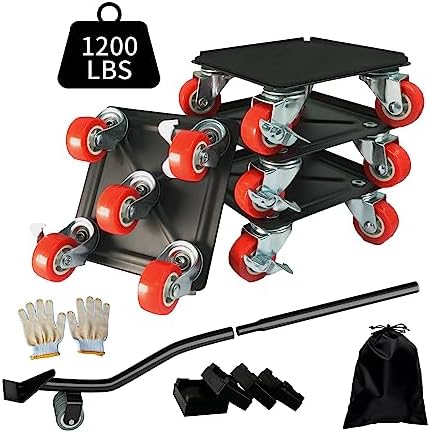 Heavy Duty Furniture Movers with Wheels,Furniture Dolly 5 Wheels,Furniture Movers Sliders 360 Ratating,1200lbs/550kg Load Capacity,Furniture Lift Mover Tool Set for Sofa,Fridge,Washing Machine SYMORIN
