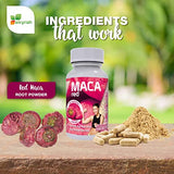 Red Maca capsules for women 1000mg per serving Female health supplement l Energy booster and hormone regulator l 100% organic and natural maca root l Sikyriah (100 count)