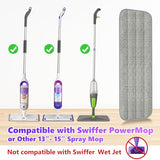 6 Pack Reusable Mop Pads Compatible with Swiffer PowerMop, Power Mop Refills Power Mop Pads Refills PowerMop Refill Pads Microfiber Mop Pads for Hardwood Floor Cleaning, Machine Washable