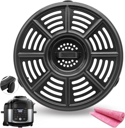 Air Fryer Rack for 6.5QT Ninja OS300/OS301/FD302/FD305/OP302 Foodi Pressure Cooker Air Fryers, Upgraded Air Fryer Grill Pan Crisping Plate Tray Insert Grate Grid Shelf for Ninja 6.5QT Air Fryer