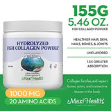 Marine Collagen Powder Unflavored - Type I Vital Wild Caught Kosher Collagen Protein Powder for Women & Men - Zero Taste - Easy to Mix, Fast to Dissolve Hydrolyzed Fish Collagen Powder - 5.46 oz