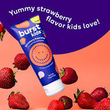 BURSTkids Strawberry Kids Toothpaste Fluoride-Free - Great Tasting, Dye Free Baby, Toddler & Kid Toothpaste Age 0+ with Nano-Hydroxyapatite - 4oz, 2pk