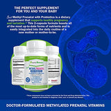 Power By Naturals Prenatal Probiotic Blend Vitamins w/Methylfolate, B12, Iron, Ginger & 27+ Essential Nutrients for Healthy Pregnancy, Prenatal Probiotics for Women, Pregnancy Probiotic, 60 Capsules