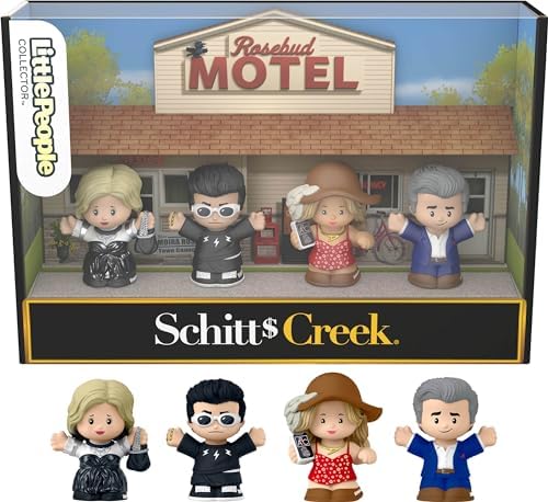 Little People Collector Schitt’s Creek TV Series Special Edition Set for Adults & Fans, 4 Figures in Display Package