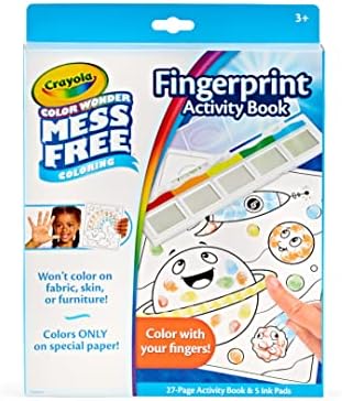 Crayola Color Wonder Mess Free Fingerprint Ink Painting Activity Set, Finger Painting Alternative, Toddler Coloring, Travel Activity, Gift for Toddlers