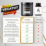 VEGATOT Fisetin 4730MG High Purity 98%% **USA Made and Tested** (Similar to Apigenin Luteolin Quercetin) with Quercetin Ashwagandha Maca Root Turmeric - Promote Healthy Aging, Energy, Immune Support