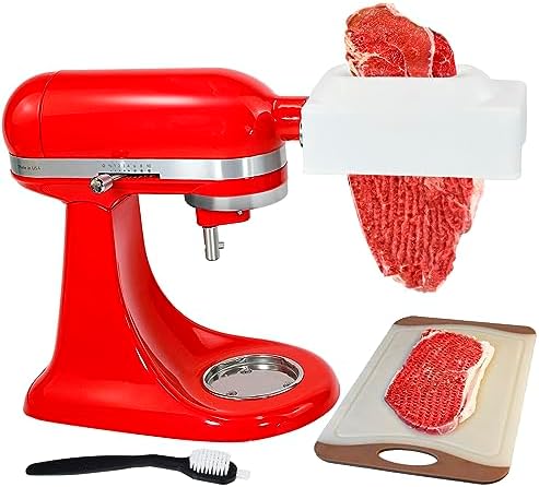 Electric Meat Tenderizer Attachment for All KitchenAid Stand Mixers, KitchenAid Attachment, Steak Tenderizer Meat Cuber Accesssories with Stainless Steel Gears, Meat Tenderizer Tool