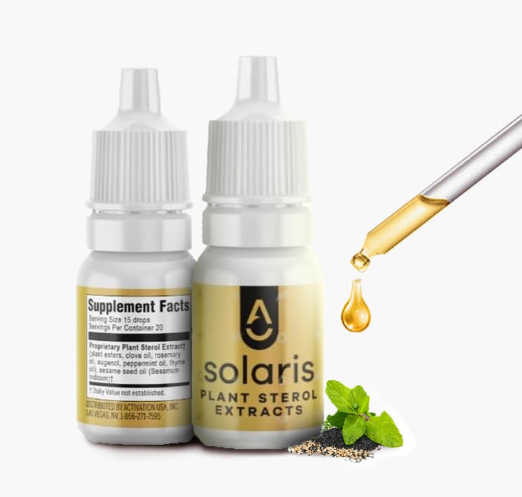 ACTIVATION Solaris Immune & Energy Drops Products - Organic Multivitamin Immune and Energy Oil Blend with Cloves, Rosemary, Peppermint, Thyme, and Sesame Seed Oil - Liquid Immune Vitamin (10 ml)