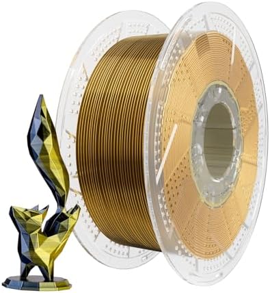 Chitu Systems Conjure Silk PLA 3D Printer Filament, 1.75mm Christmas Dual Color Filament, Silk Black Gold 3D Printing Filament 1KG/2.2lb