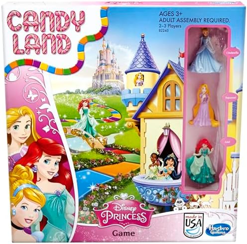 Hasbro Gaming Candy Land Disney Princess Edition Board Game | Preschool Games for 2-3 Players | Family Games for Kids | Easter Gifts for Boys & Girls | Ages 3+ (Amazon Exclusive)