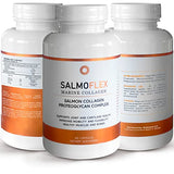VITASEI Salmoflex Marine Collagen Peptides Pills W/Hyaluronic Acid, Vitamin C, D, E | Salmon Supplements - Hair, Skin, Nails | Multivitamin for Women & Men | Knee, Joint Relief - 60 Capsules