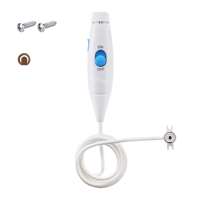 Replacement Hose and Handle Parts Compatible with Waterpik Water Flosser WP-100 WP-300 WP-660 WP-900 Series Oral Irrigator, Plastic Handle, Oral Hygiene Accessories (Slide Switch)