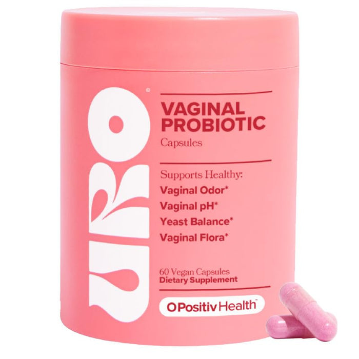 URO Vaginal Probiotics for Women pH Balance with Prebiotics & Lactobacillus Probiotic Blend - Women's Vaginal Health Supplement - Promote Healthy Vaginal Odor & Vaginal Flora, 60 Count (Pack of 1)