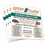 Spiff Cloth (4-Pack, Miracle Cleaning Towels, Streakfree Cloths for Multi-Purpose Cleaning, Chemical Free, 16" x 16" Reusable and Washable