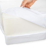 DMI Bed Wedge Pillow and Triangle Wedge with Elevated Incline for Neck Pain, Headaches, Shoulders, Back Pain, Foot Support, Knee Pain or Restless Leg Syndrome, 24x24x12 inches, White (Pack of 1)