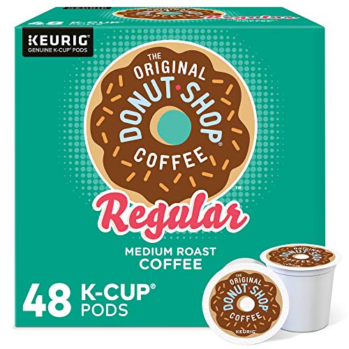 The Original Donut Shop Regular, Single-Serve Keurig K-Cup Pods, Medium Roast Coffee Pods, 48 Count