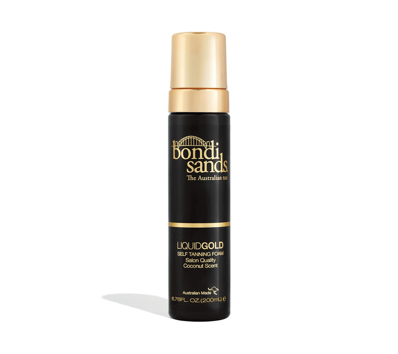 Bondi Sands Liquid Gold Self Tanning Foam | Lightweight + Quick Dry Foam Enriched with Argan Oil, Provides a Hydrated Streak-Free Tan | 6.76 Oz/200 mL