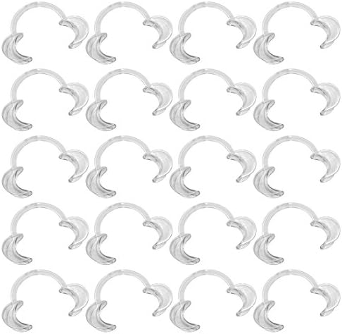 EZGO 20 Pieces (Size S) C-Shape Teeth Whitening Cheek Retractor, Disposable Dental Mouth Opener, Dental Lip Cheek Retractor for Mouthguard Challenge Game