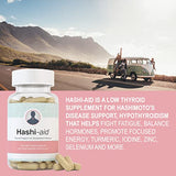 IBDassist HashiAid - Low Thyroid Supplement - Hashimoto's Disease Support - Hypothyroidism - Fight Fatigue, Balance Hormones, Promote Focused Energy - Turmeric, Iodine, Zinc, Selenium and More