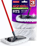 VanDuck 100% Cotton Terry Mop Pads 15x8 Inches 3-Pack, Terry Cloth Mop Covers (Mop is Not Included)