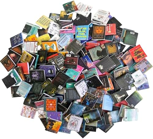 200 PCS Book Miniatures Set, Mini Books for Anxiety Bookshelf, Dollhouse Decor, DIY Crafting, Accessories Mini Miniatures Books