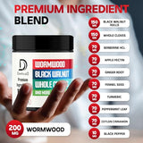 Wormwood Supplement - 120 Capsules Extracted from Black Walnut, Cloves, Turmeric, Apple, Berberine HCl & More - 11 Ingredients Combined for Digestive Health, Immune System & Joints - 2-Month Supply