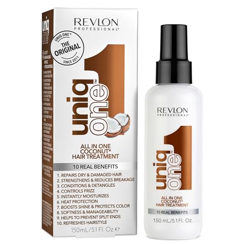 UniqOne Revlon Professional Hair Treatment, Moisturizing Leave-In Product, Repair For Dry and Damaged Hair, Promotes Healthy Hair, 5.1 Fl Oz (Pack of 1)